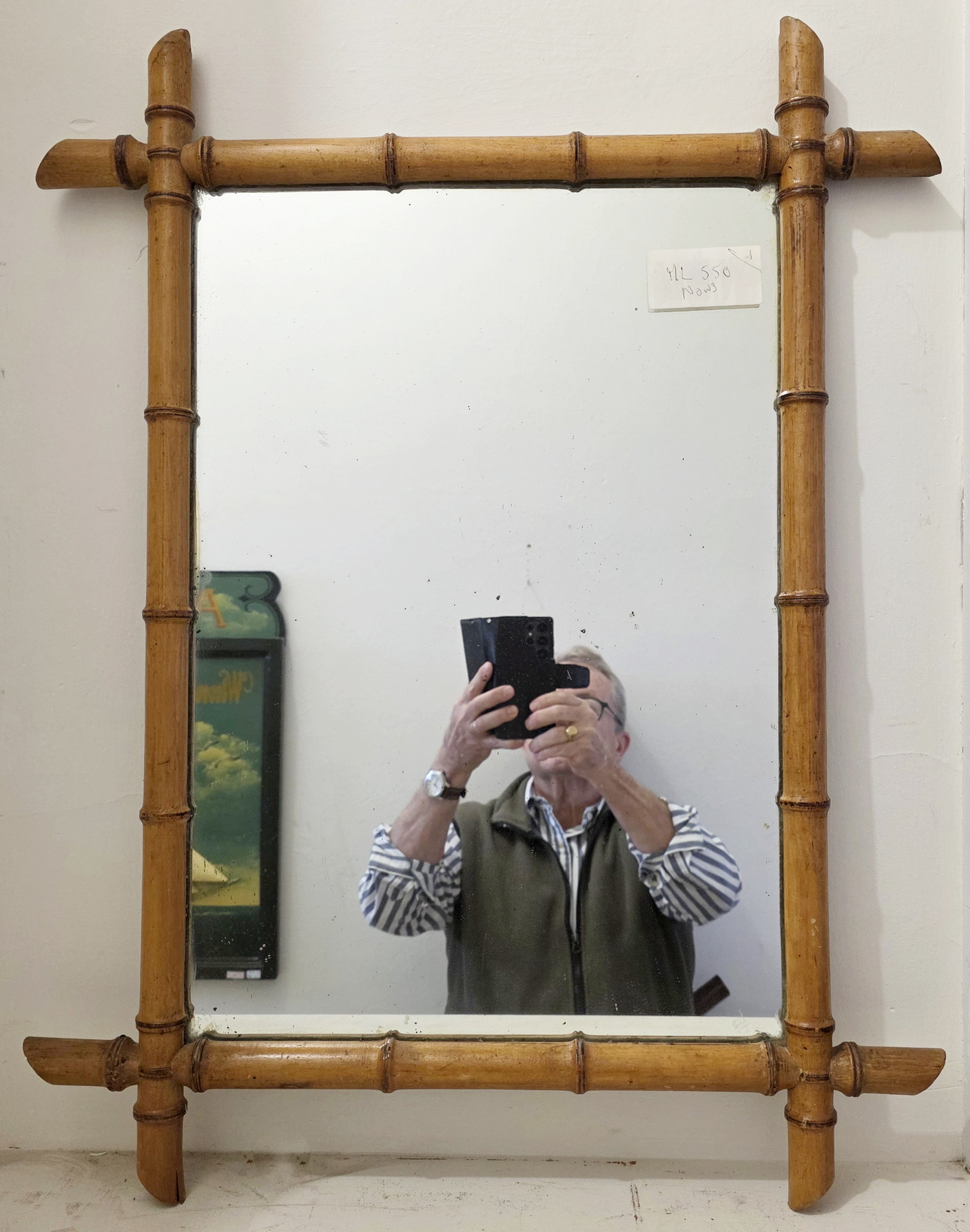 A French Faux Bamboo Mirror